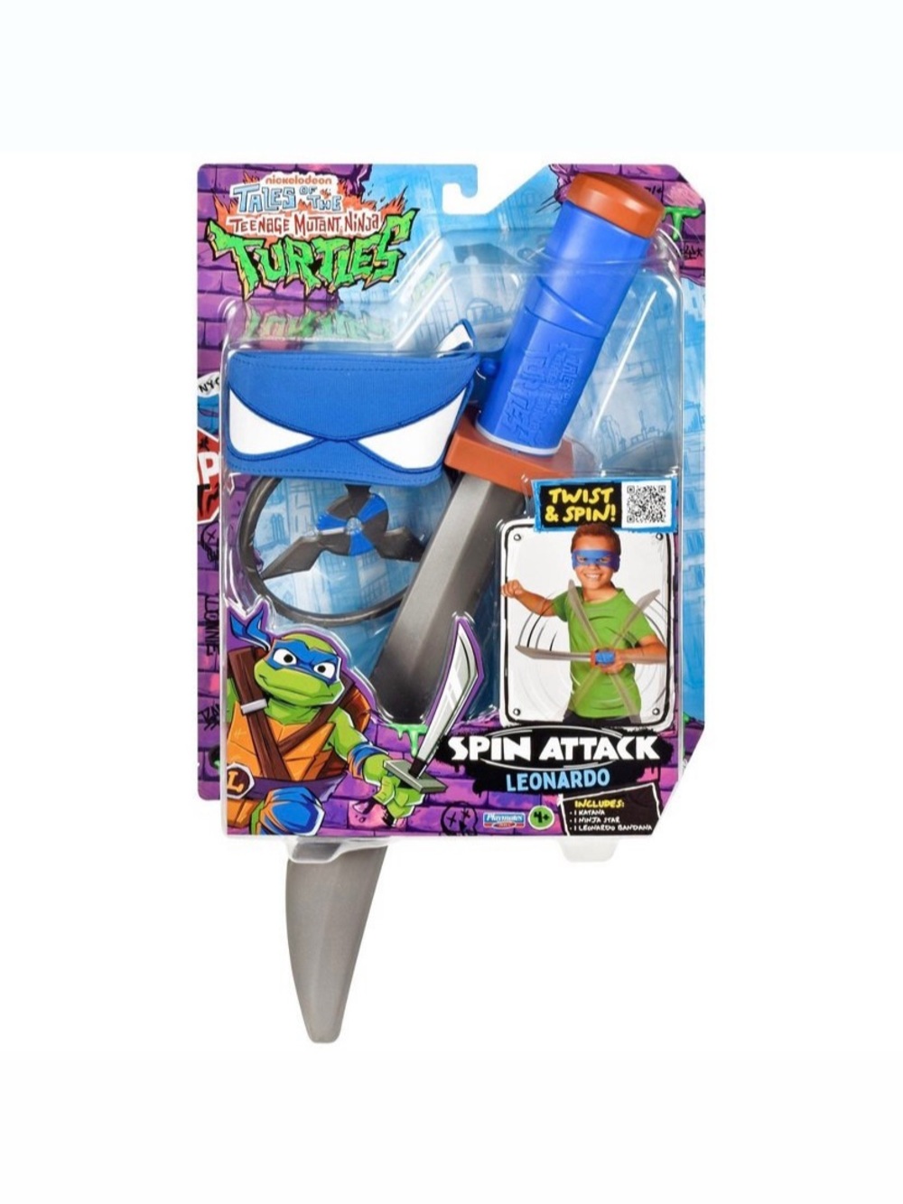 NIP. NICKELODEON TMNT Leonardo Spin Attack Toy